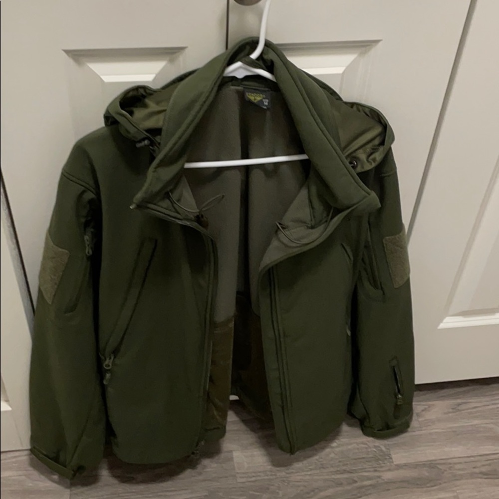 Green Military Raincoat